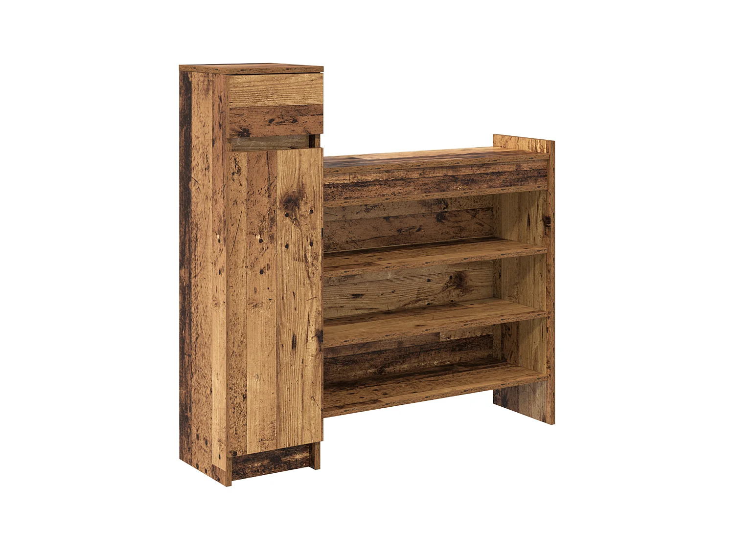 Armoire à chaussures Bois ancien 100.5x28x100 cm Bois reconstitué