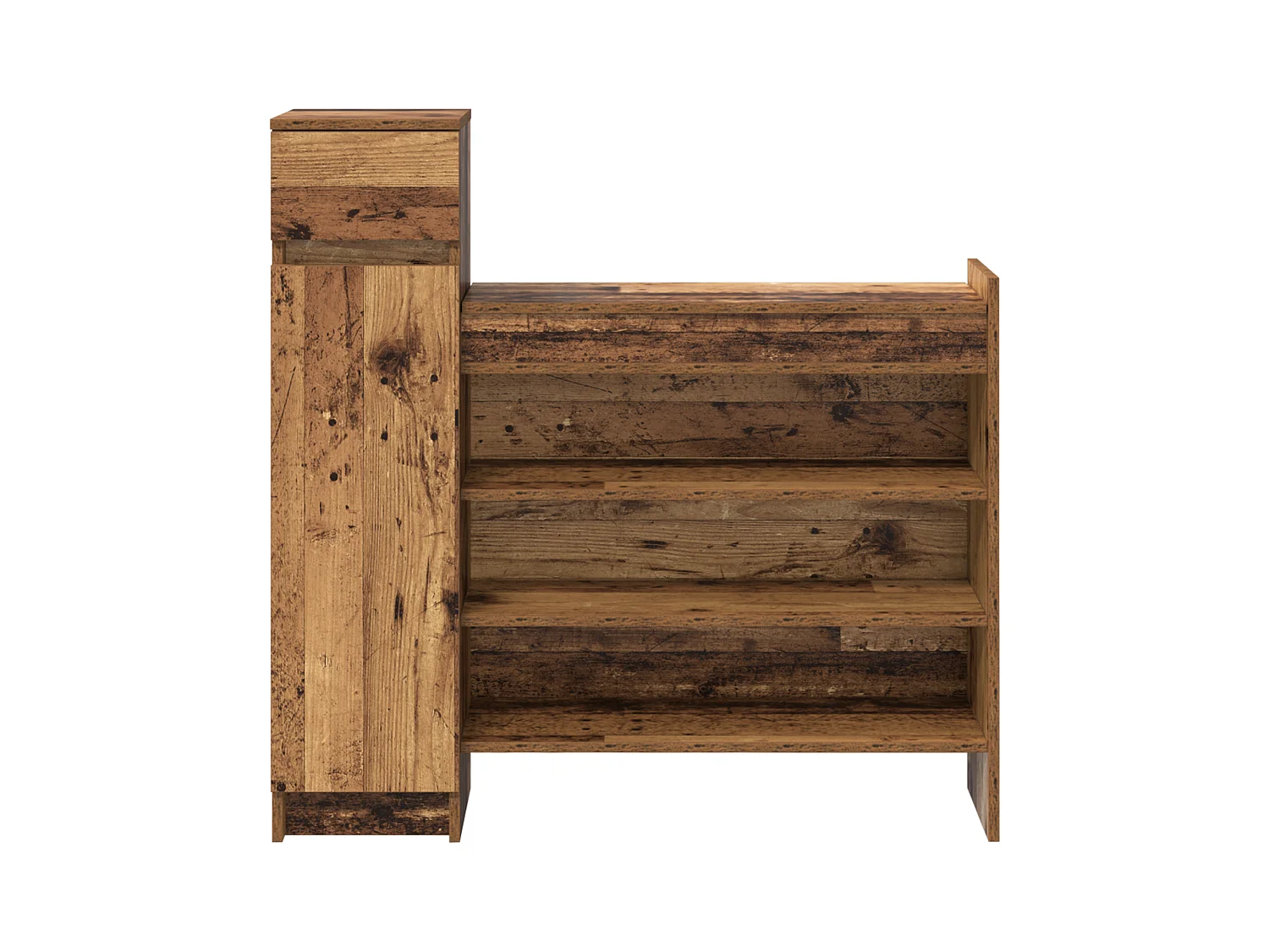 Armoire à chaussures Bois ancien 100.5x28x100 cm Bois reconstitué