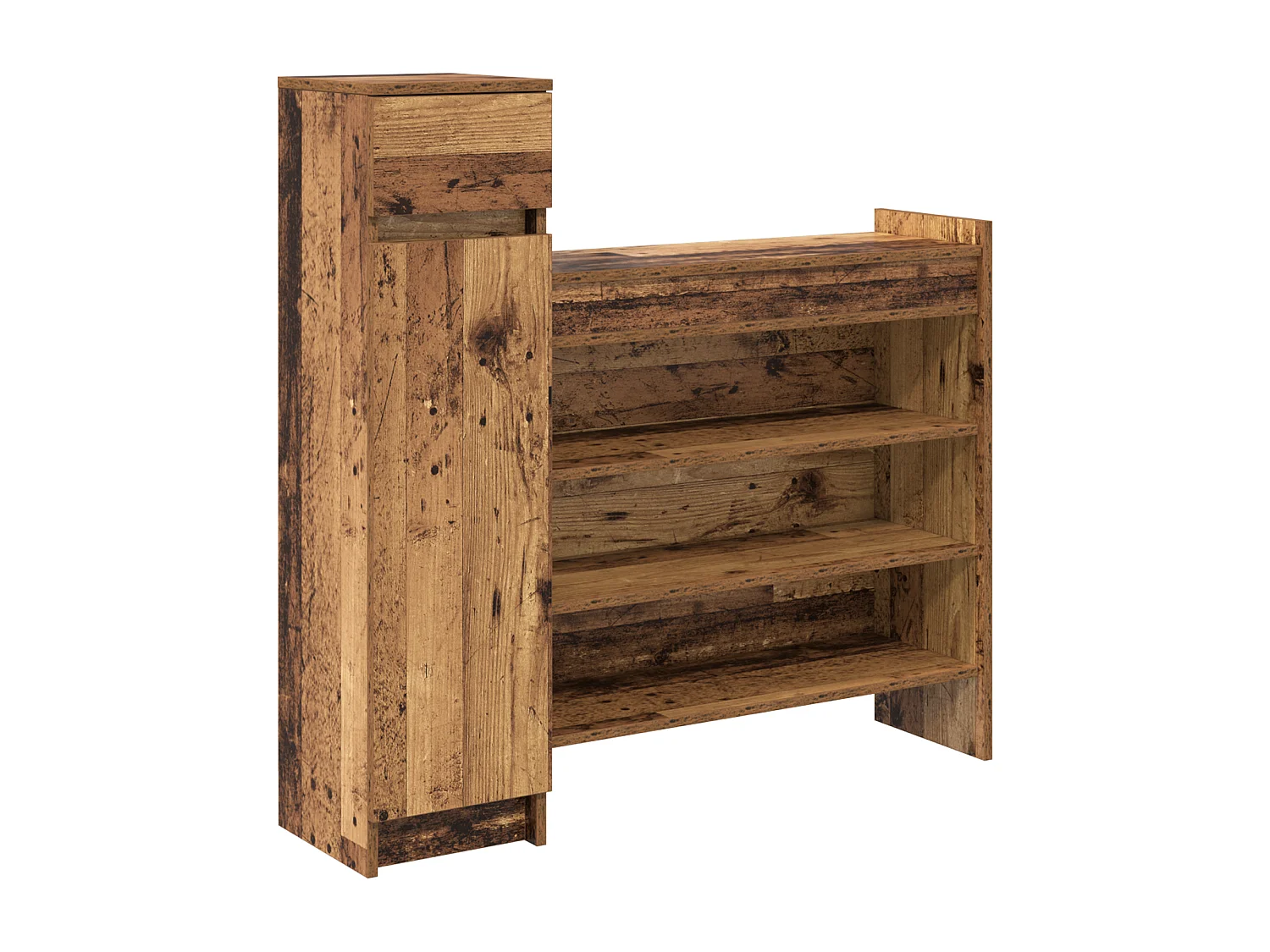 Armoire à chaussures Bois ancien 100.5x28x100 cm Bois reconstitué