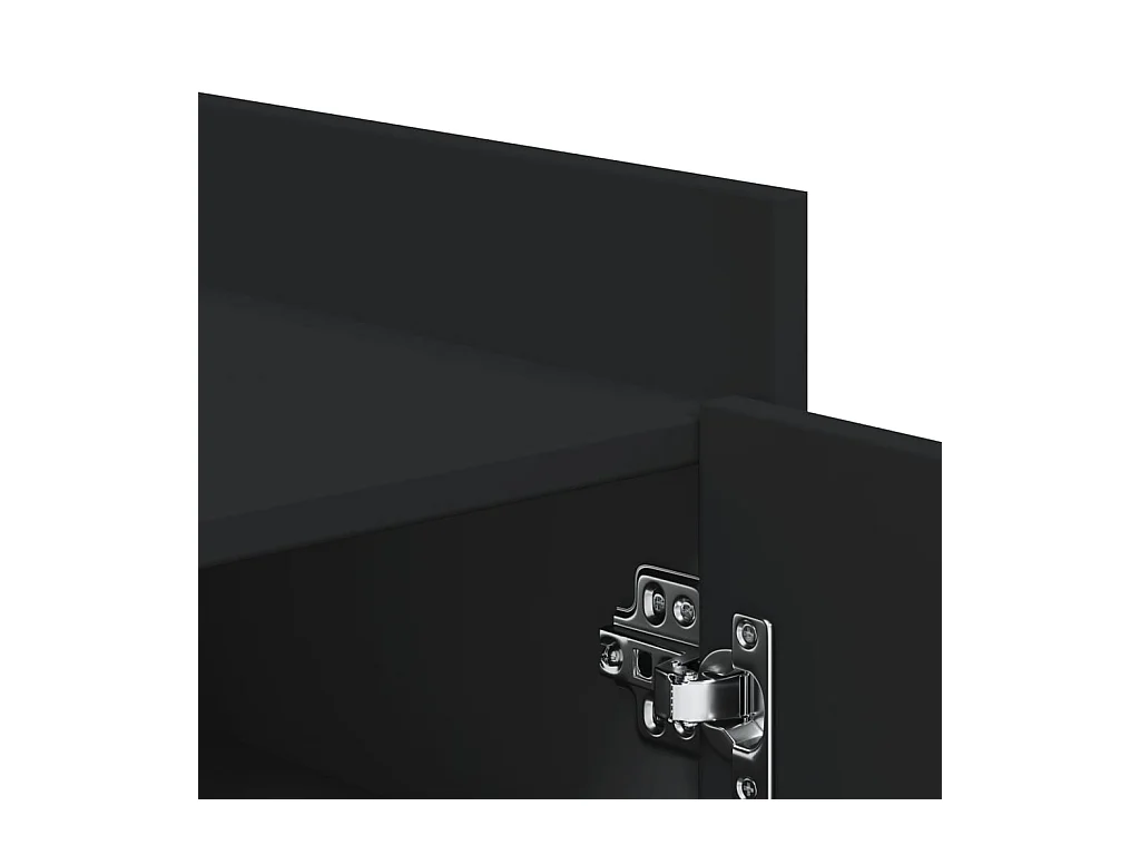 Zapatero negro 52x37,5x100 cm madera contrachapada