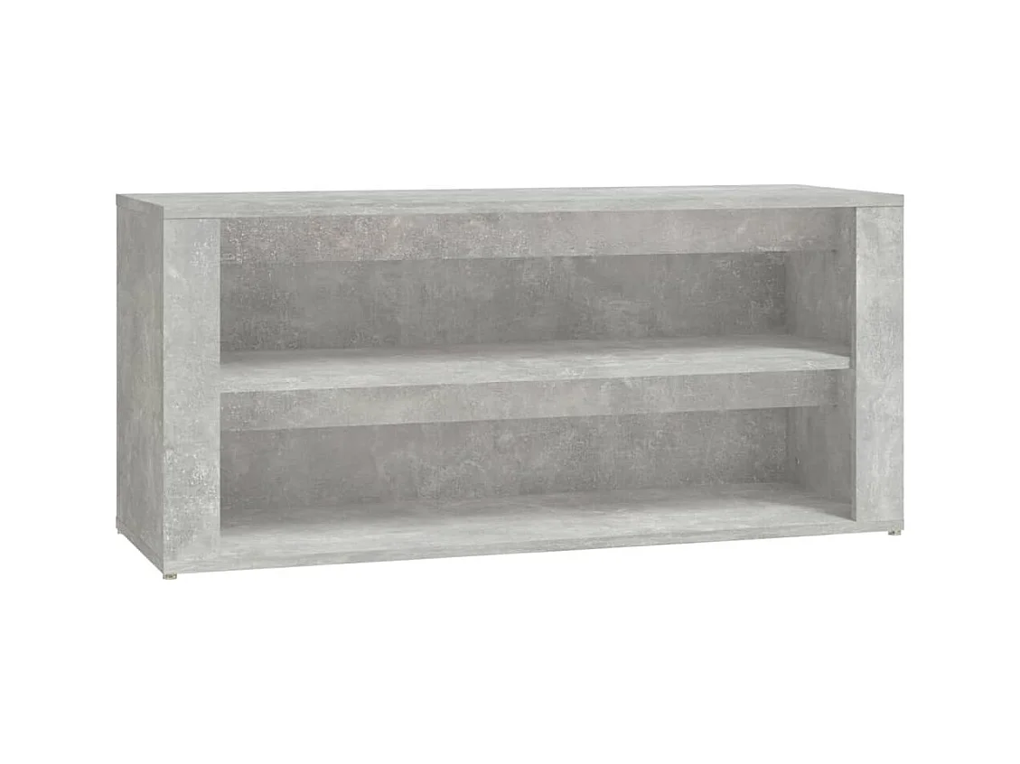 Étagère à chaussures Gris béton 100x35x45 cm Bois d'ingénierie