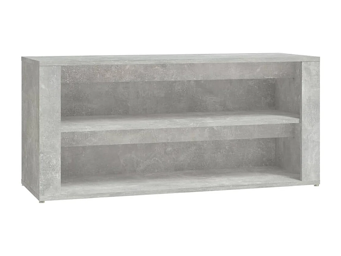 Zapatero Gris Hormigón 100x35x45 cm Madera de Ingeniería