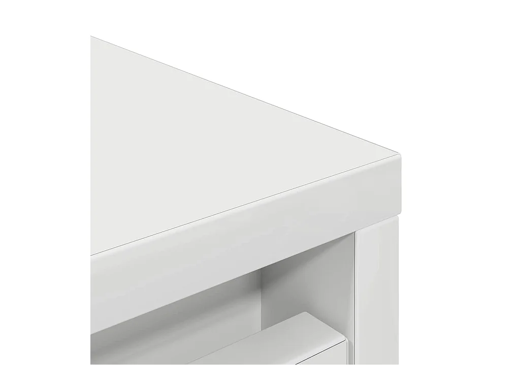 Weißer Schuhschrank 57x34x76 cm Holzwerkstoff