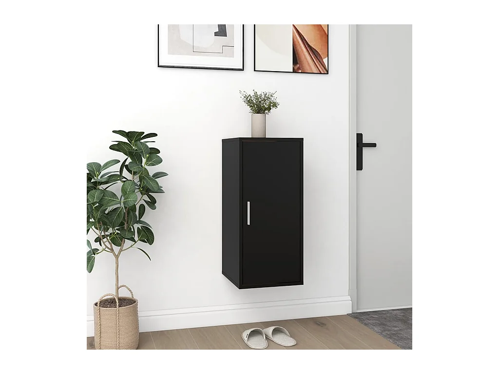 Zwarte schoenenkast 32x35x70 cm Technisch hout