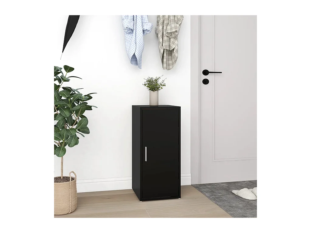 Zwarte schoenenkast 32x35x70 cm Technisch hout