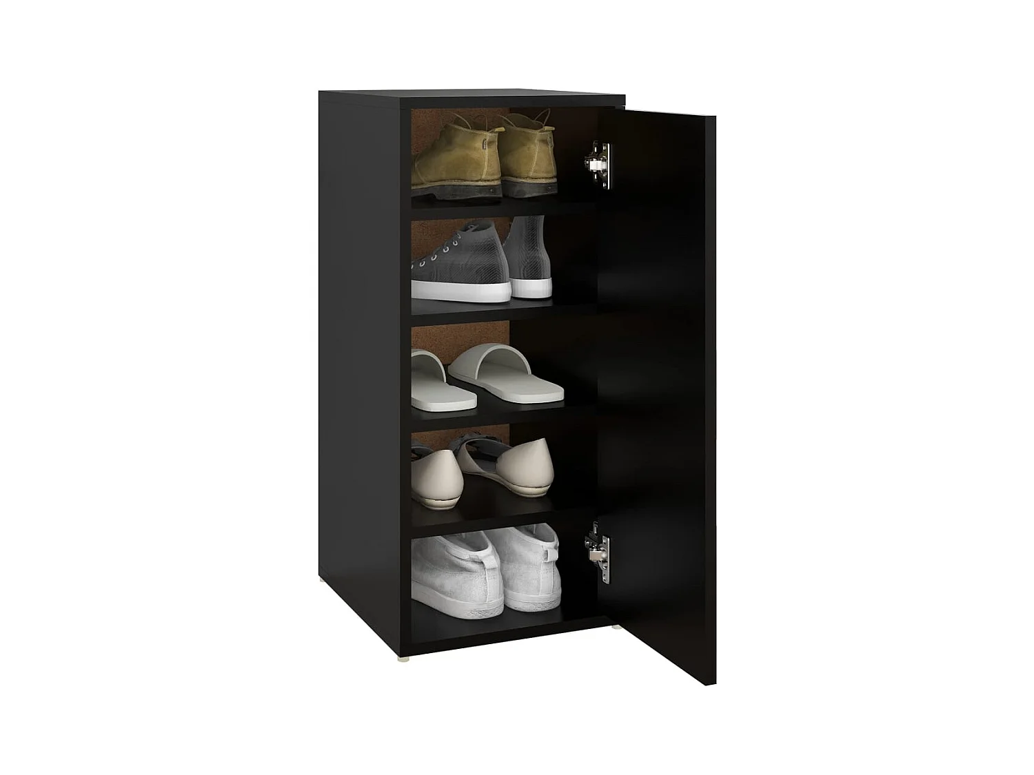 Zwarte schoenenkast 32x35x70 cm Technisch hout