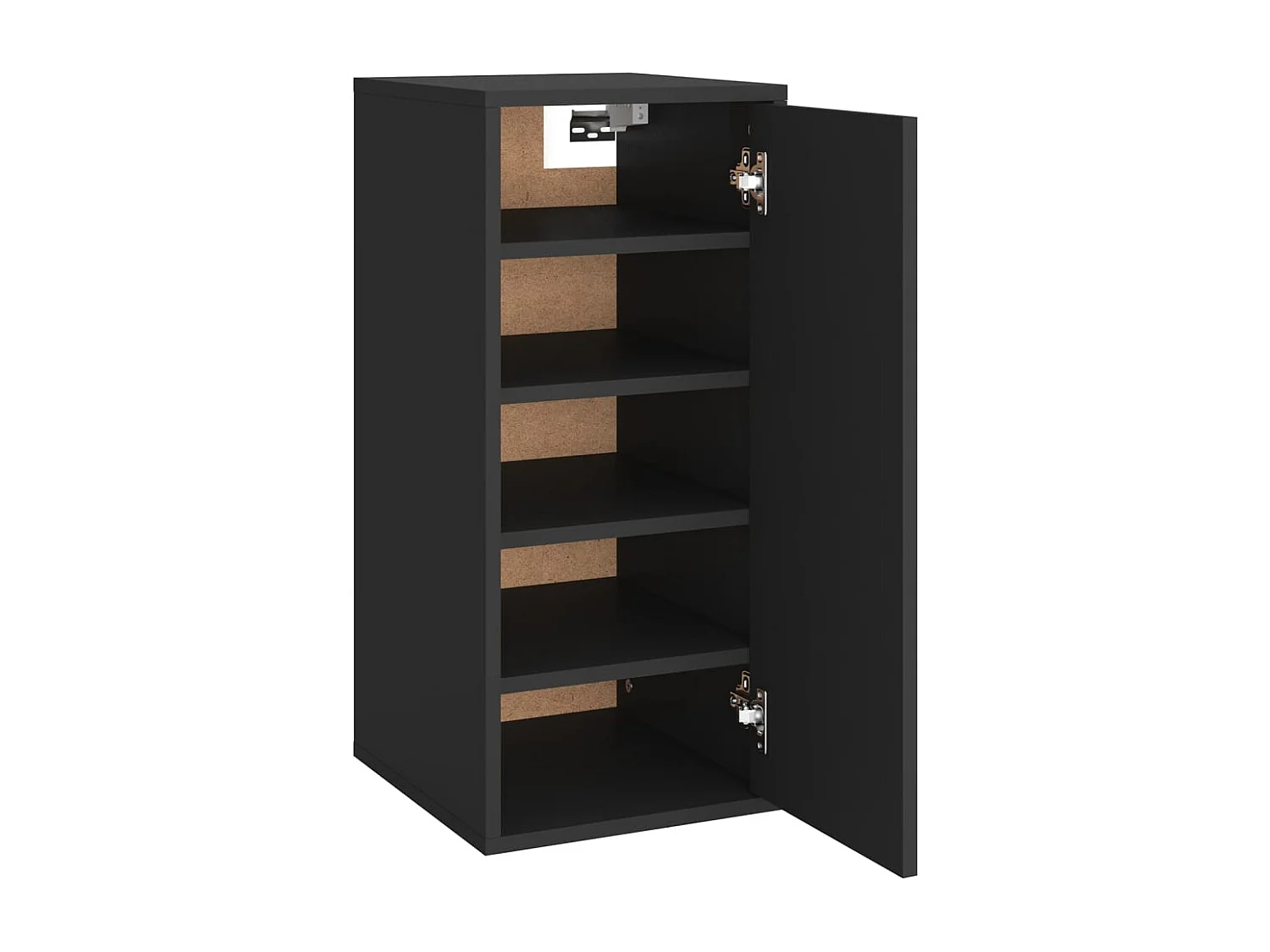 Armoire à chaussures Noir 32x35x70 cm Bois d’ingénierie