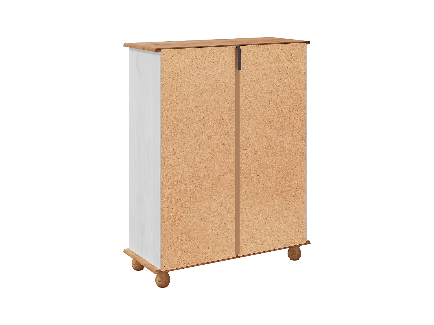 Cabinet à chaussures Blanc 85x35x108 cm Bois massif pin