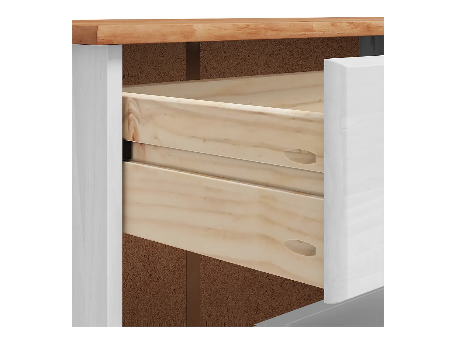 Cabinet à chaussures Blanc 85x35x108 cm Bois massif pin