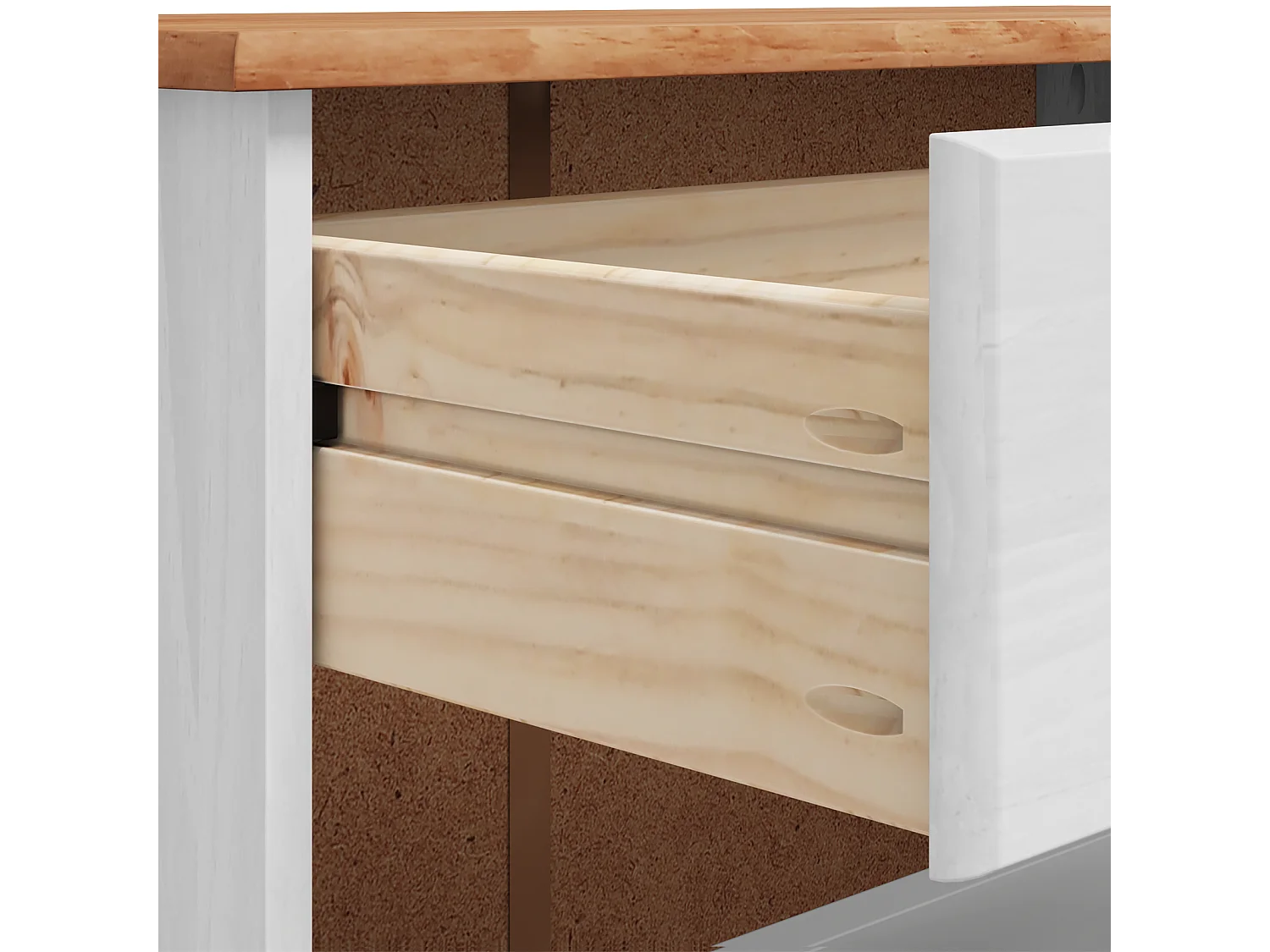 Scarpiera Bianca 85x35x108 cm Legno Massello di Pino