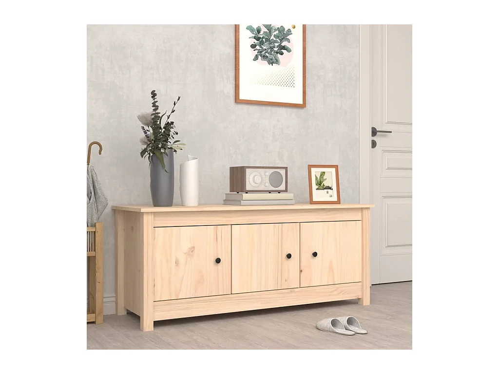 Armoire à chaussures 110x38x45,5 cm Bois de pin massif