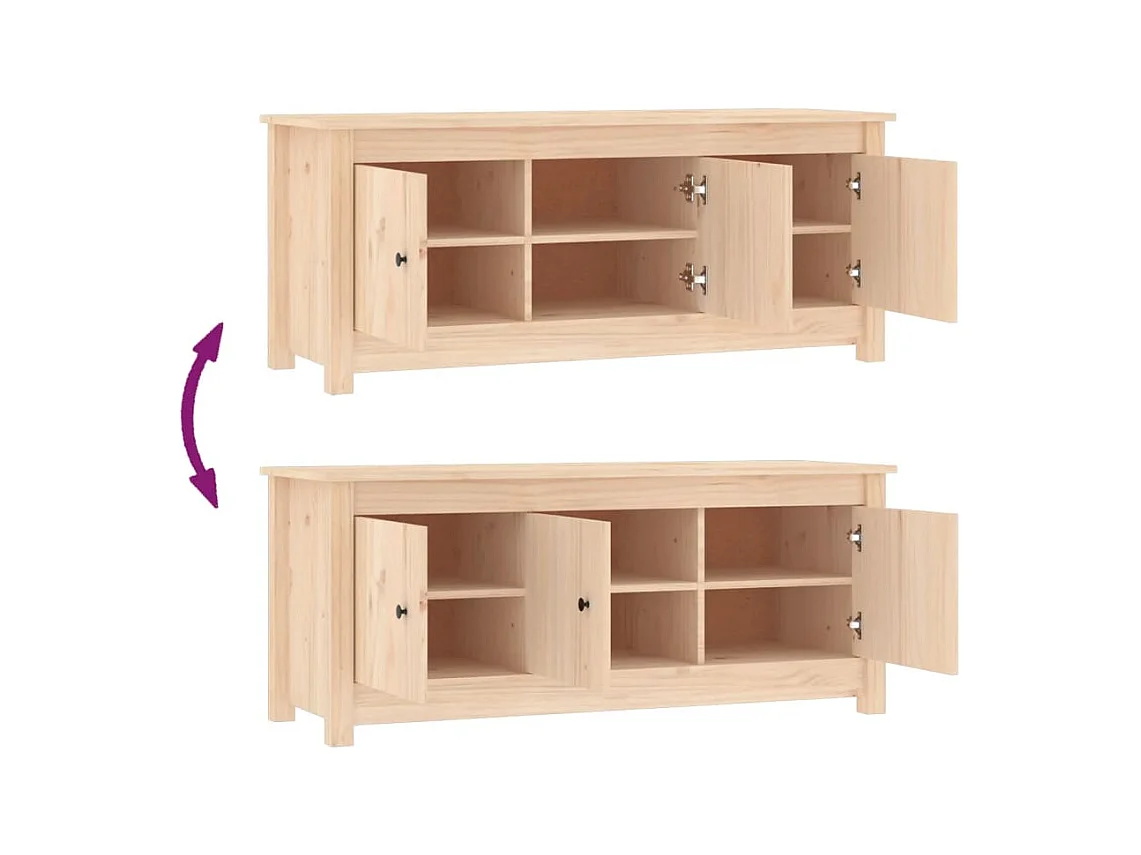 Armoire à chaussures 110x38x45,5 cm Bois de pin massif