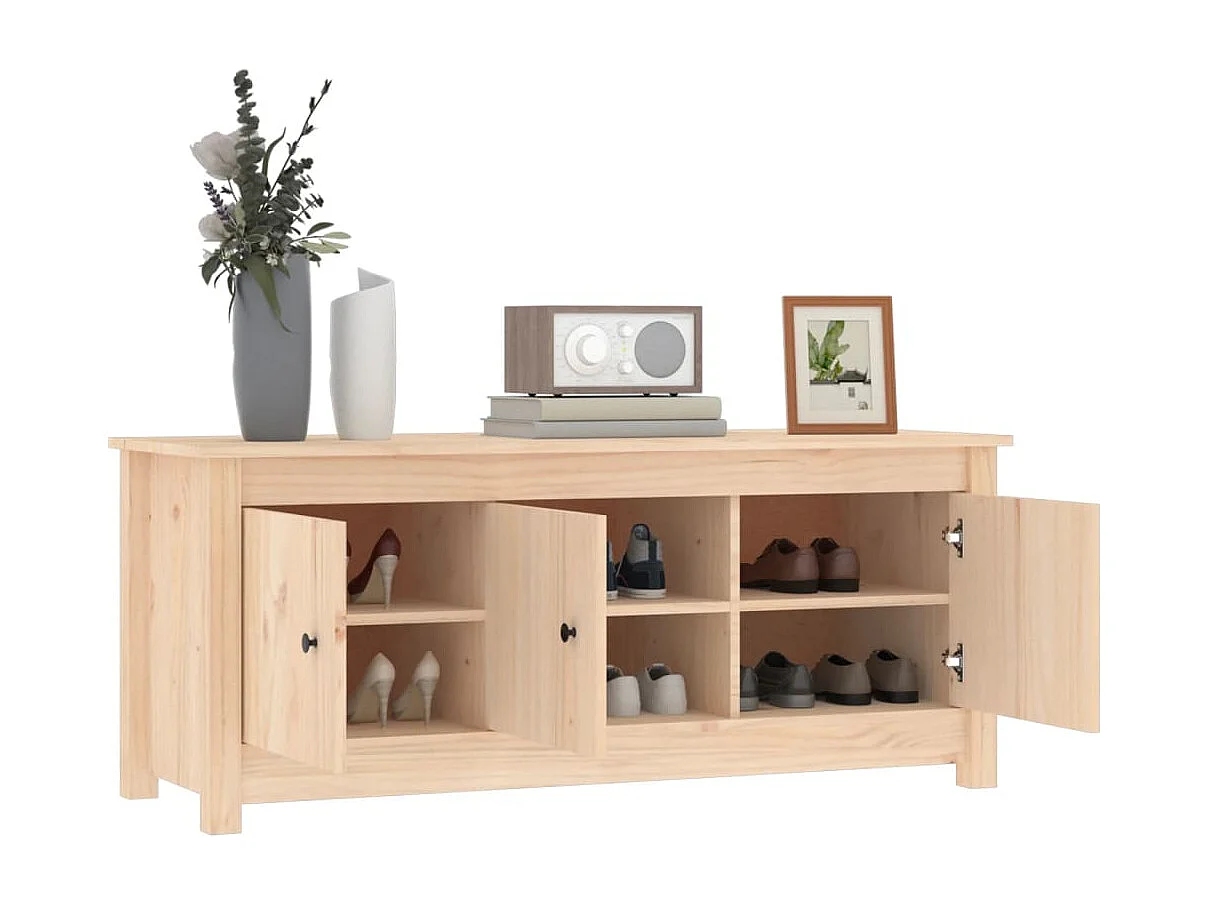 Armoire à chaussures 110x38x45,5 cm Bois de pin massif