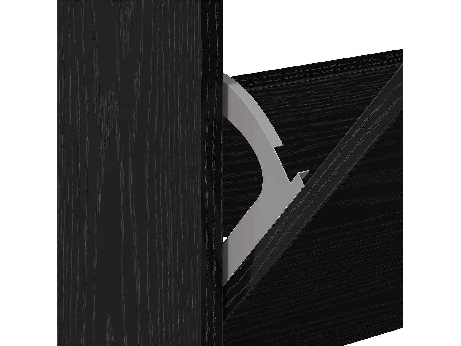 Scarpiera in rovere nero 80x21x125,5 cm in legno ingegnerizzato