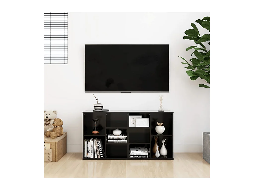 Panca portascarpe nera 103x30x54,5 cm Legno ingegnerizzato