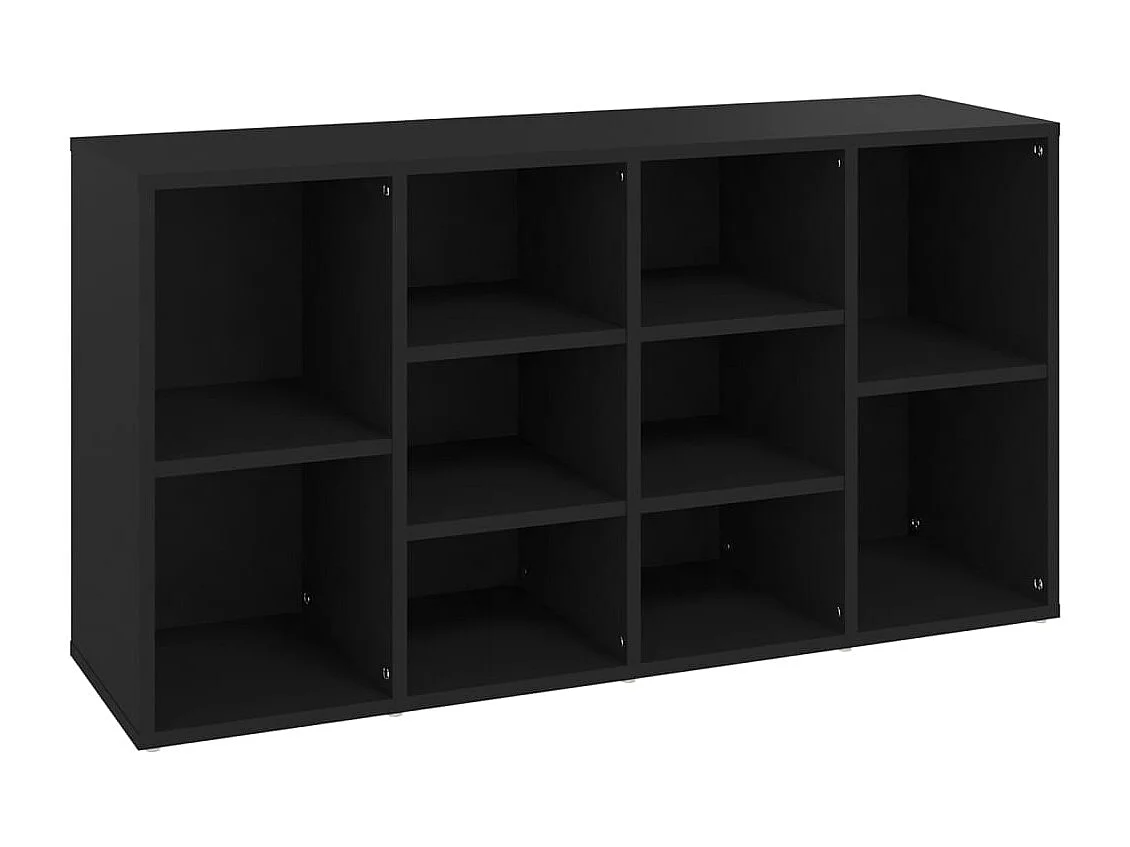 Banco zapatero negro 103x30x54,5 cm Madera de ingeniería