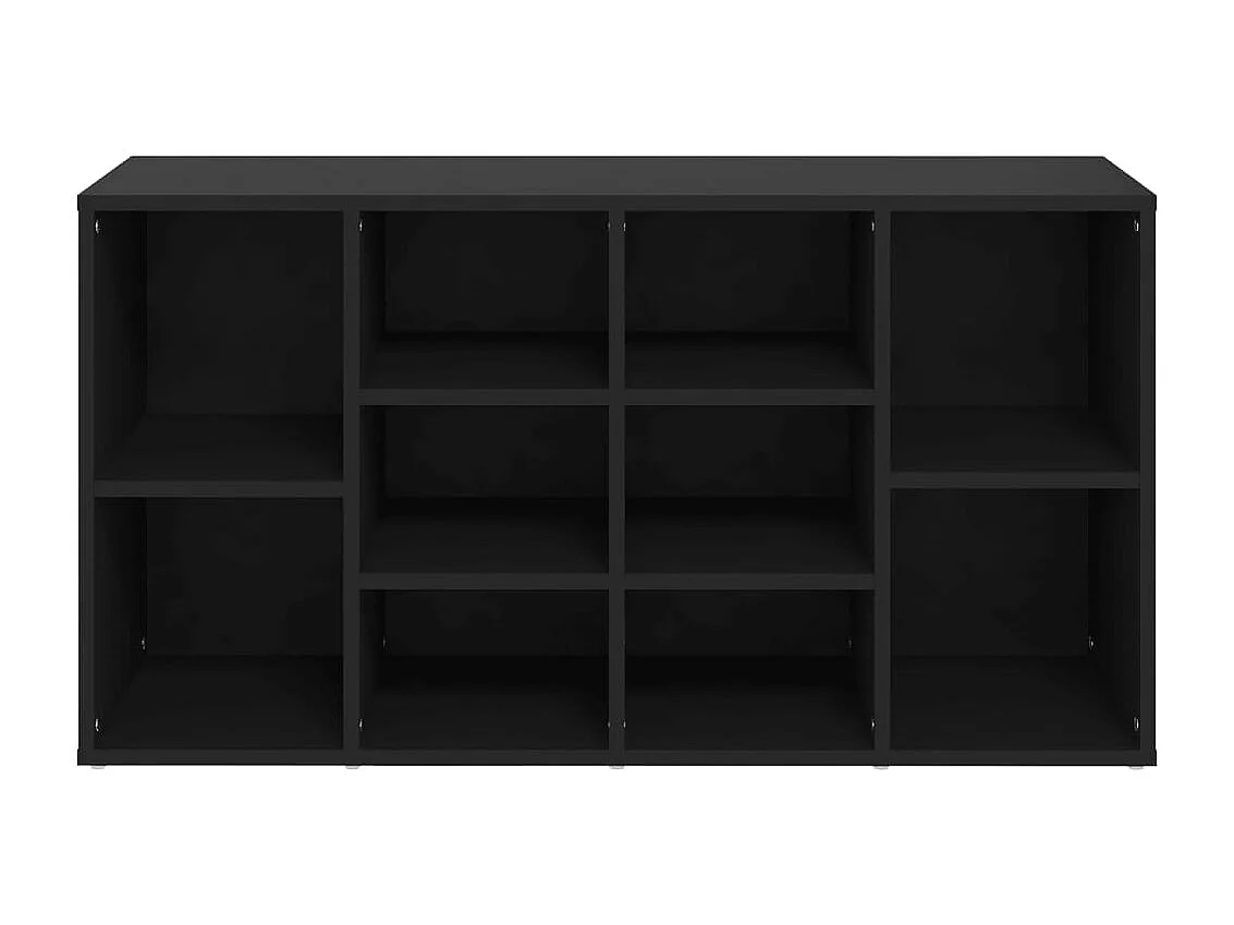 Banco zapatero negro 103x30x54,5 cm Madera de ingeniería