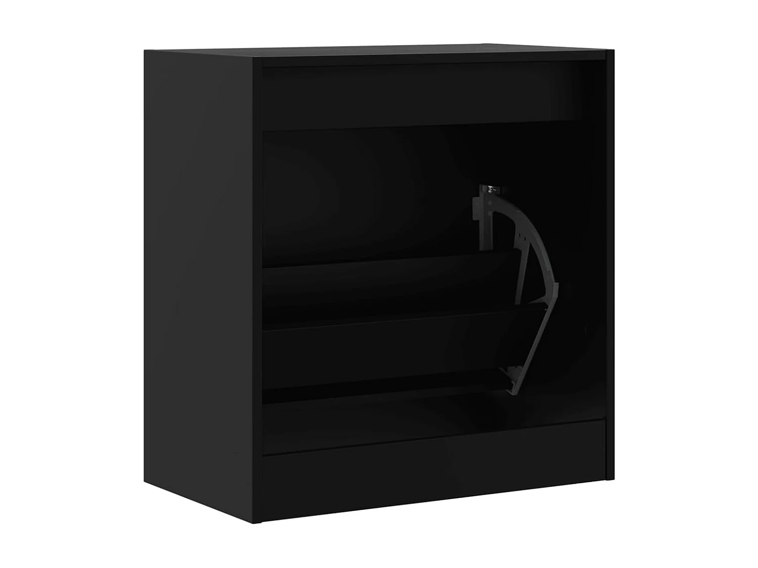 Zapatero negro 60x34x63,5 cm madera contrachapada