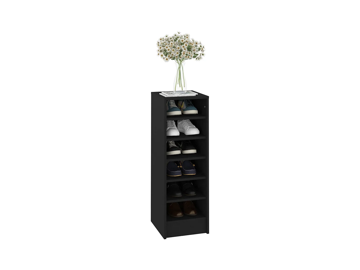 Armoire à chaussures Noir 31,5x35x90 cm Bois d'ingénierie