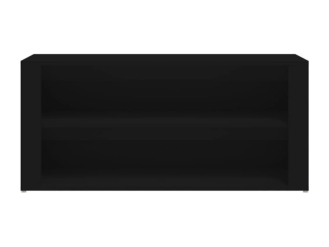 Zwarte schoenenrek 100x35x45 cm Technisch hout