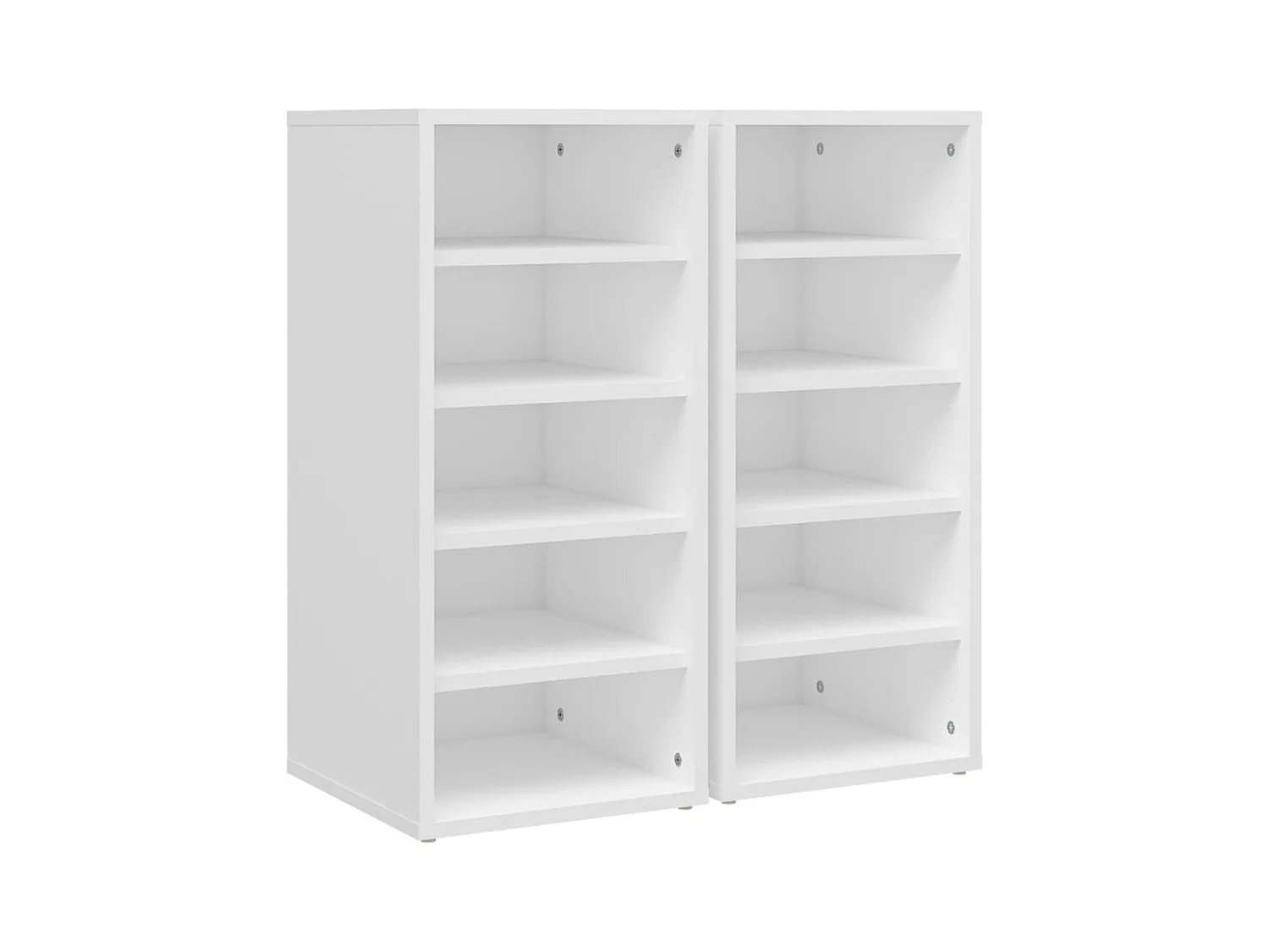 Armoires à chaussures 2pcs Blanc 31,5x35x70cm Bois d'ingénierie