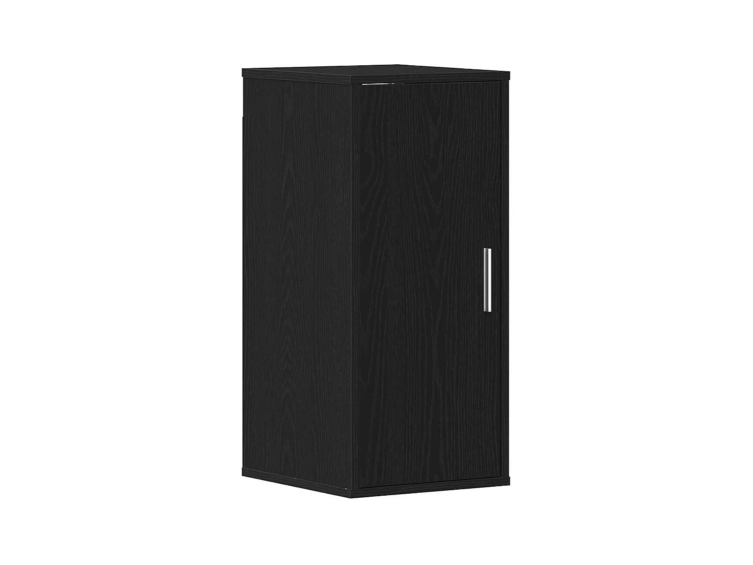 Zwarte eikenhouten schoenenkast 32x35x70 cm bewerkt hout