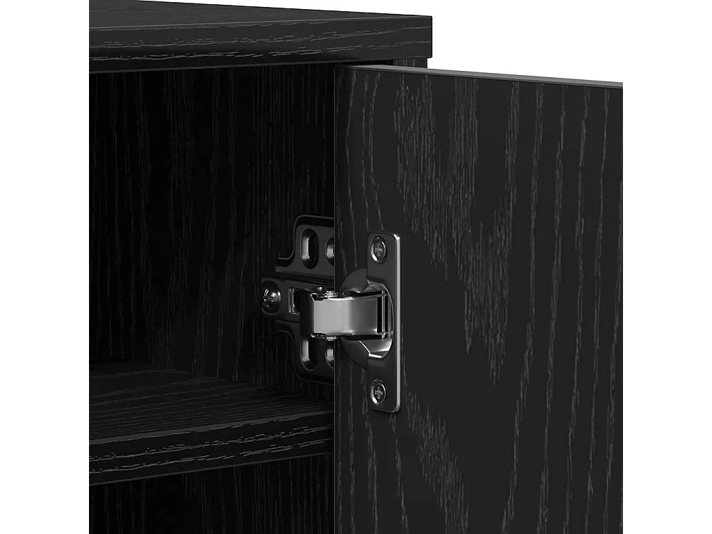 Armoire à chaussures chêne noir 32x35x70 cm bois ingénierie