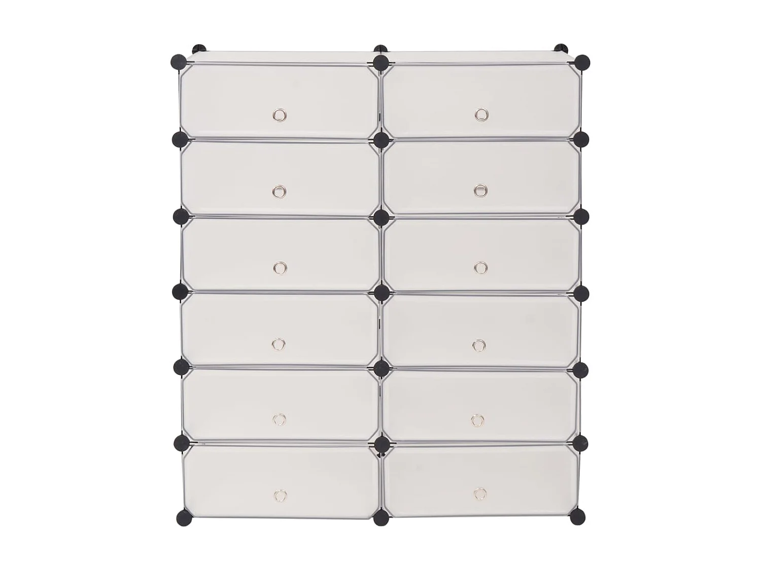 Armoire à chaussures avec 12 compartiments Blanc