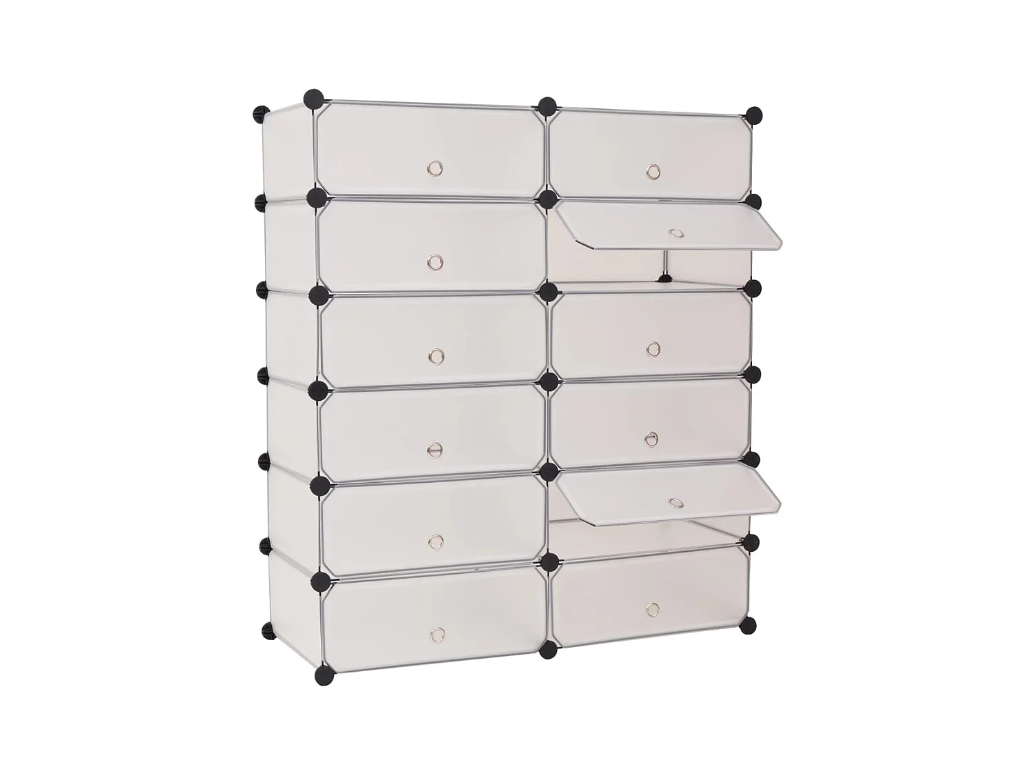 Armoire à chaussures avec 12 compartiments Blanc