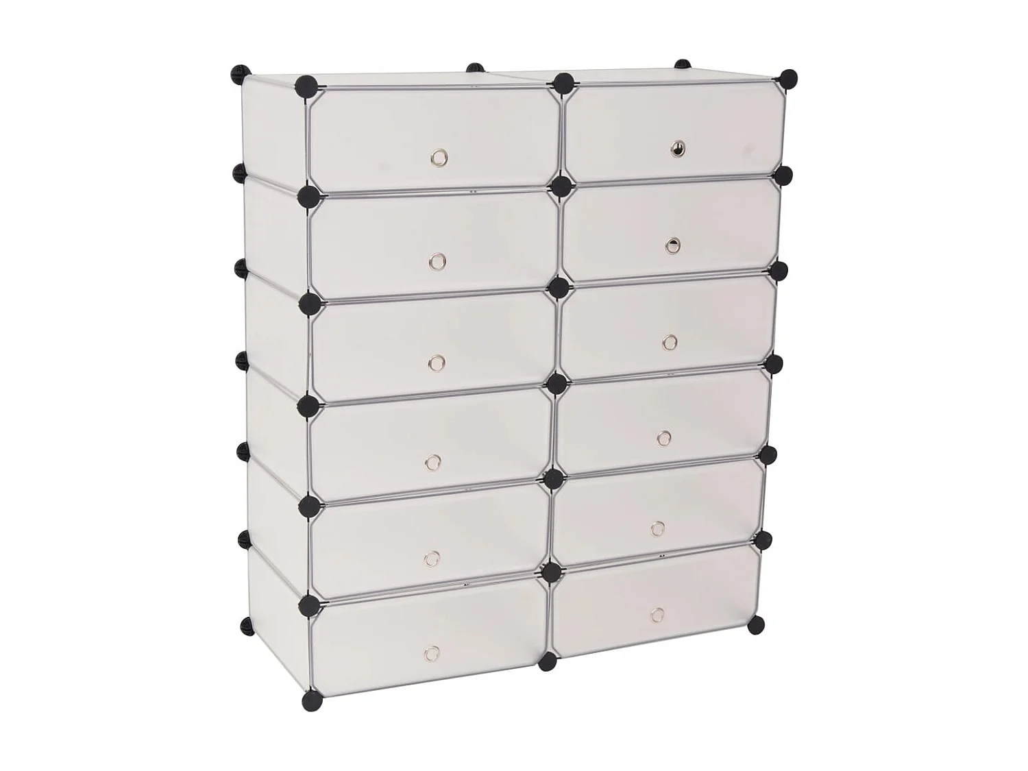 Armoire à chaussures avec 12 compartiments Blanc