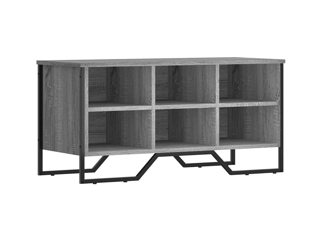 Armoire à chaussures sonoma gris 90x38x45,5cm bois d'ingénierie