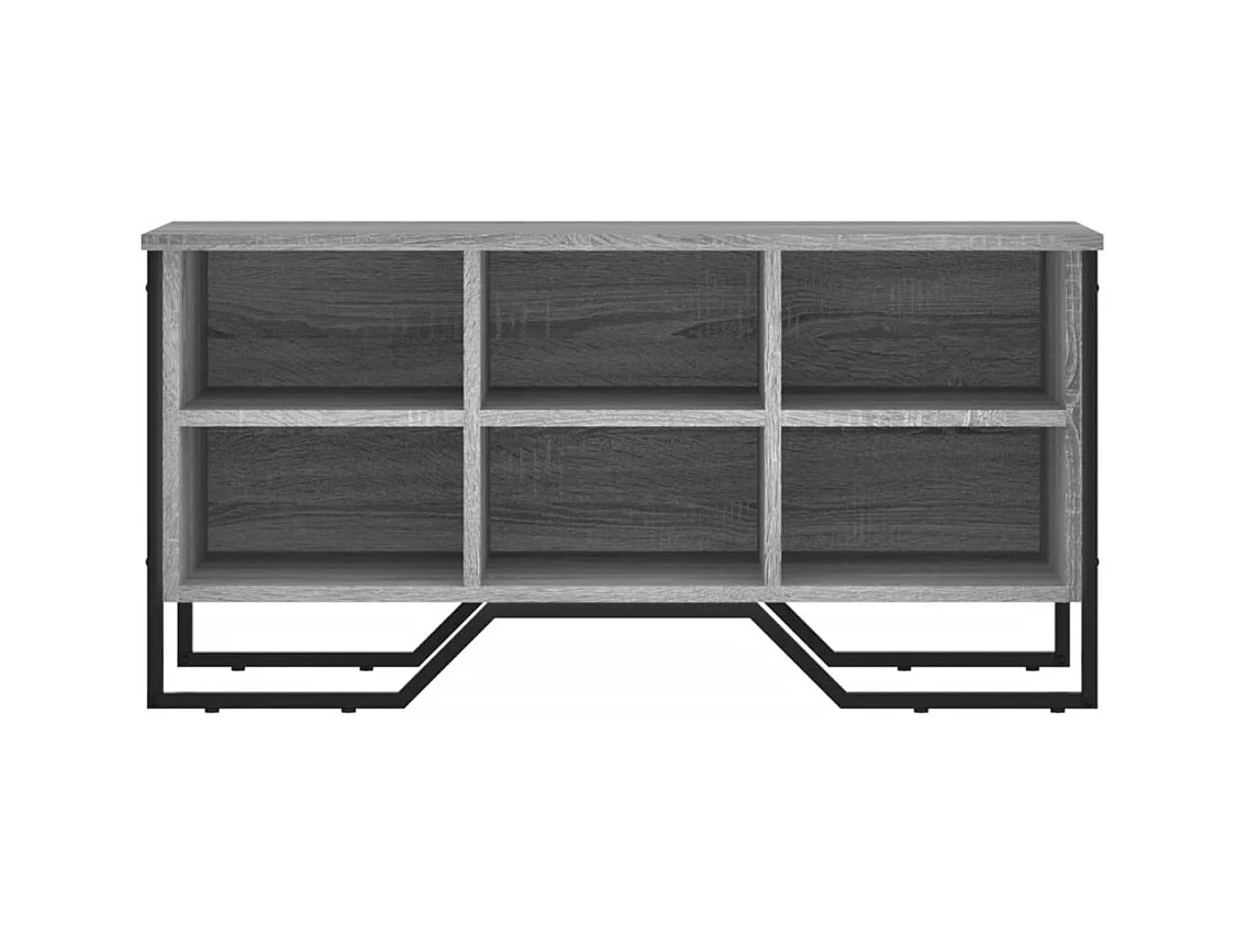 Armoire à chaussures sonoma gris 90x38x45,5cm bois d'ingénierie