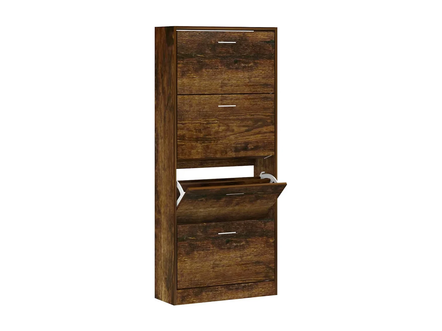 Armoire à chaussures Chêne fumé 63x24x147 cm Bois d'ingénierie