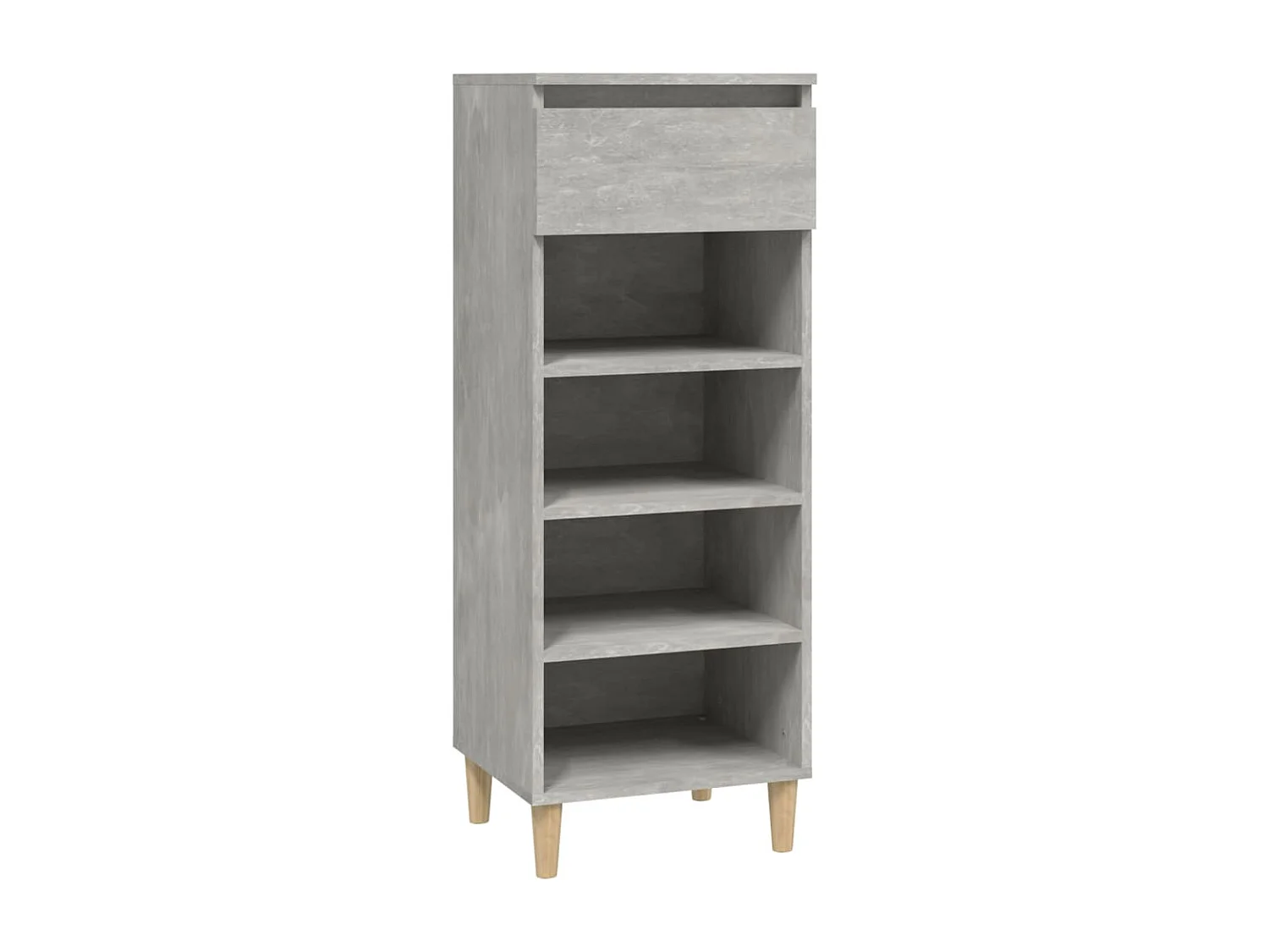 Betongrijze schoenenkast 40x36x105 cm bewerkt hout