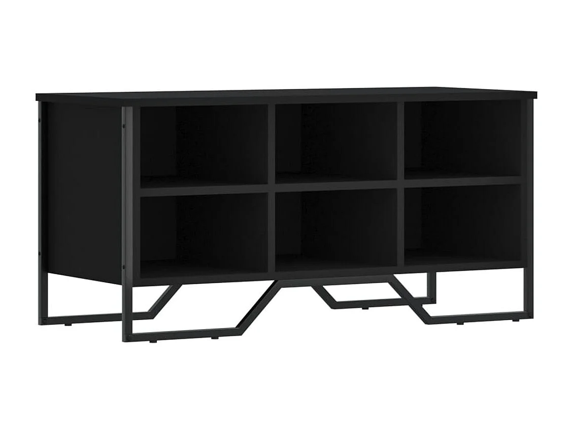 Zapatero negro 90x38x45,5 cm madera contrachapada