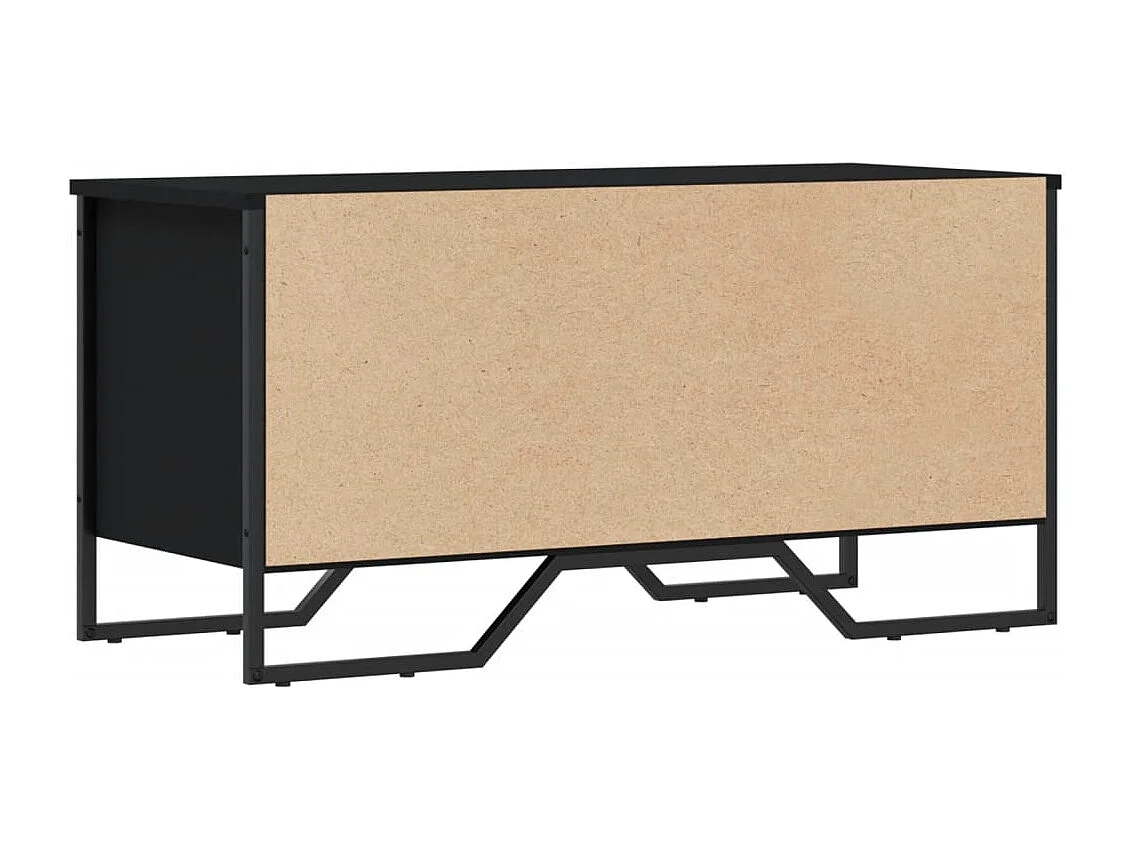 Zapatero negro 90x38x45,5 cm madera contrachapada