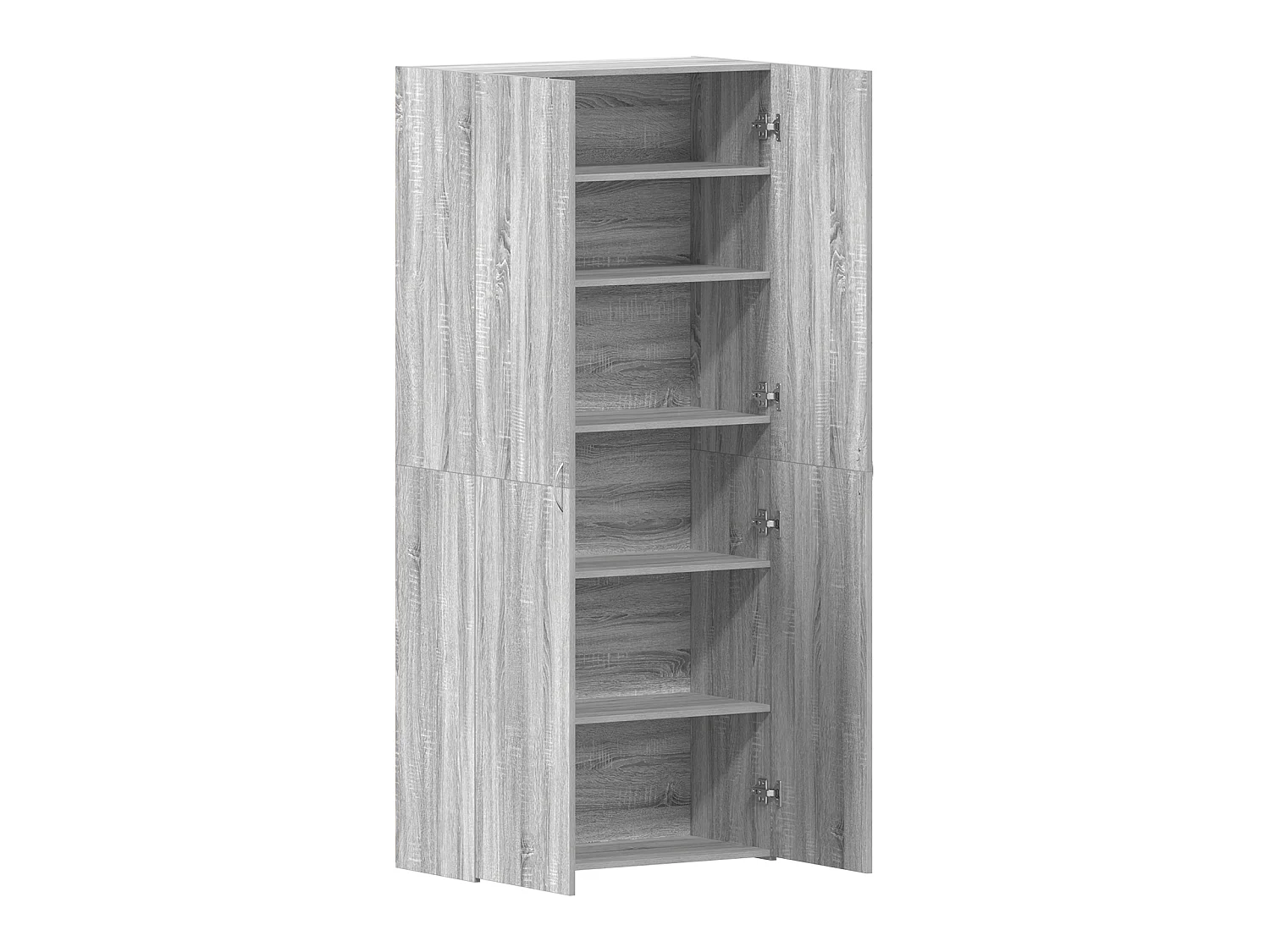 Armoire à chaussures Gris Sonoma 80x35,5x180 cm Bois d'ingénierie