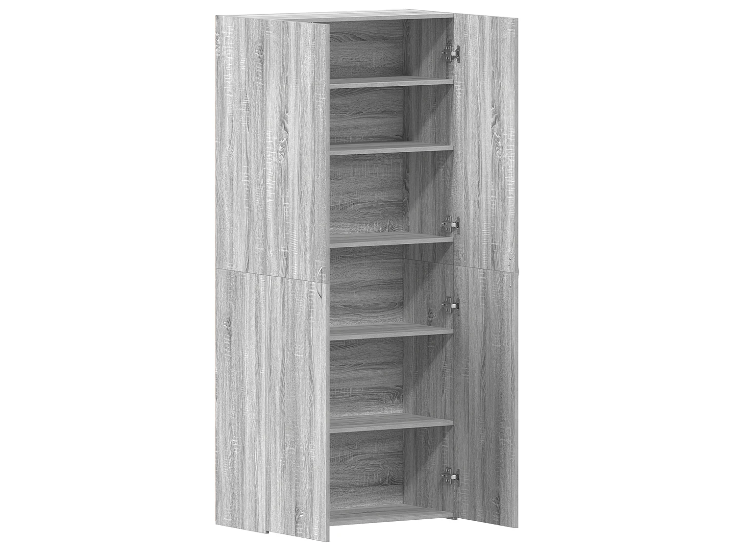 Armoire à chaussures Gris Sonoma 80x35,5x180 cm Bois d'ingénierie