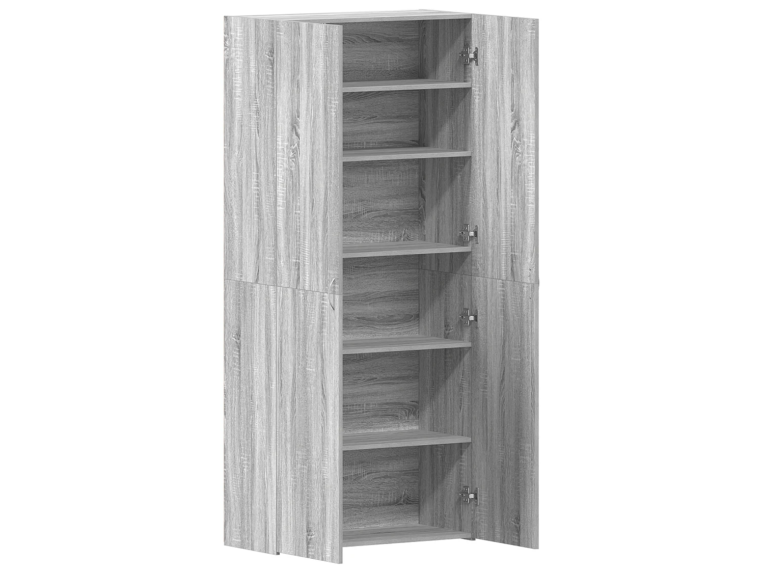 Armoire à chaussures Gris Sonoma 80x35,5x180 cm Bois d'ingénierie