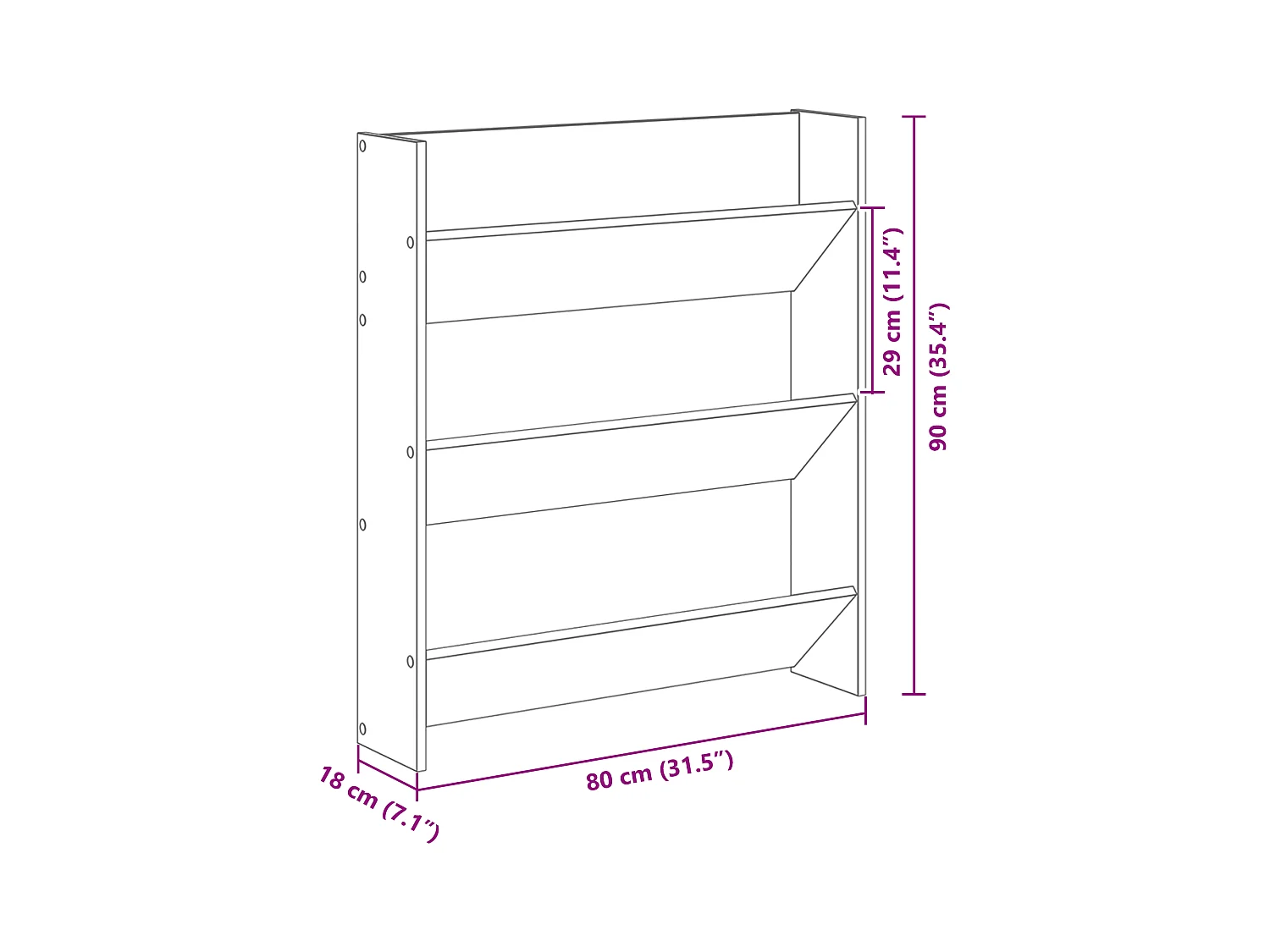 Cabinets à chaussures muraux avec étagère Autre 2 pcs chêne artisanal