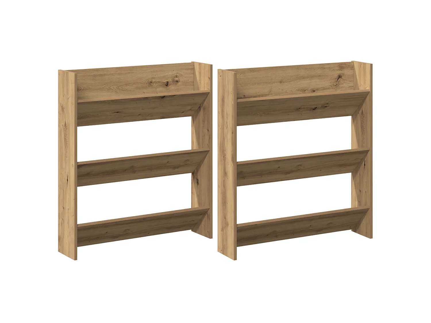 Cabinets à chaussures muraux avec étagère Autre 2 pcs chêne artisanal