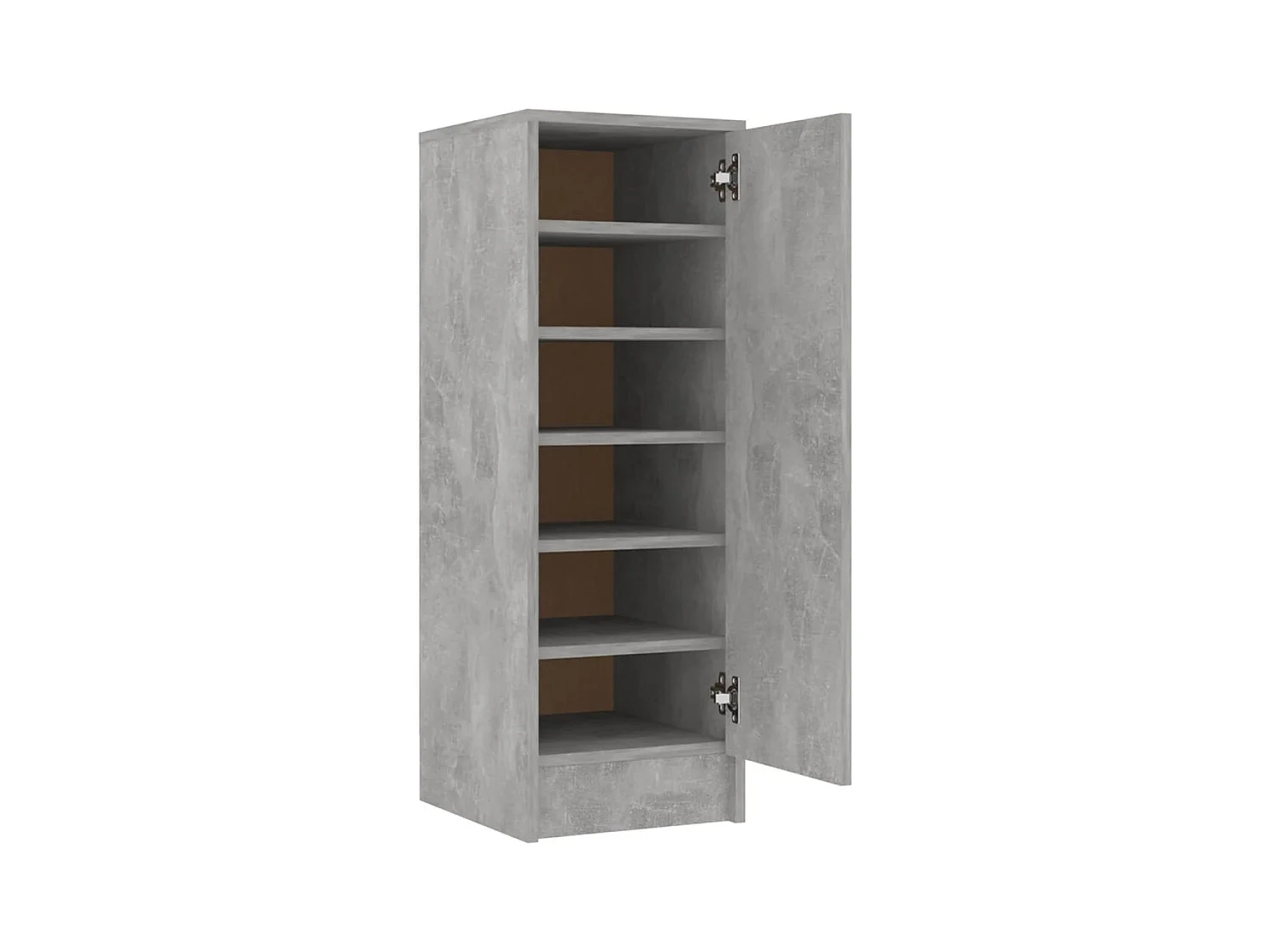 Scarpiera grigio cemento 32x35x92 cm in legno ingegnerizzato