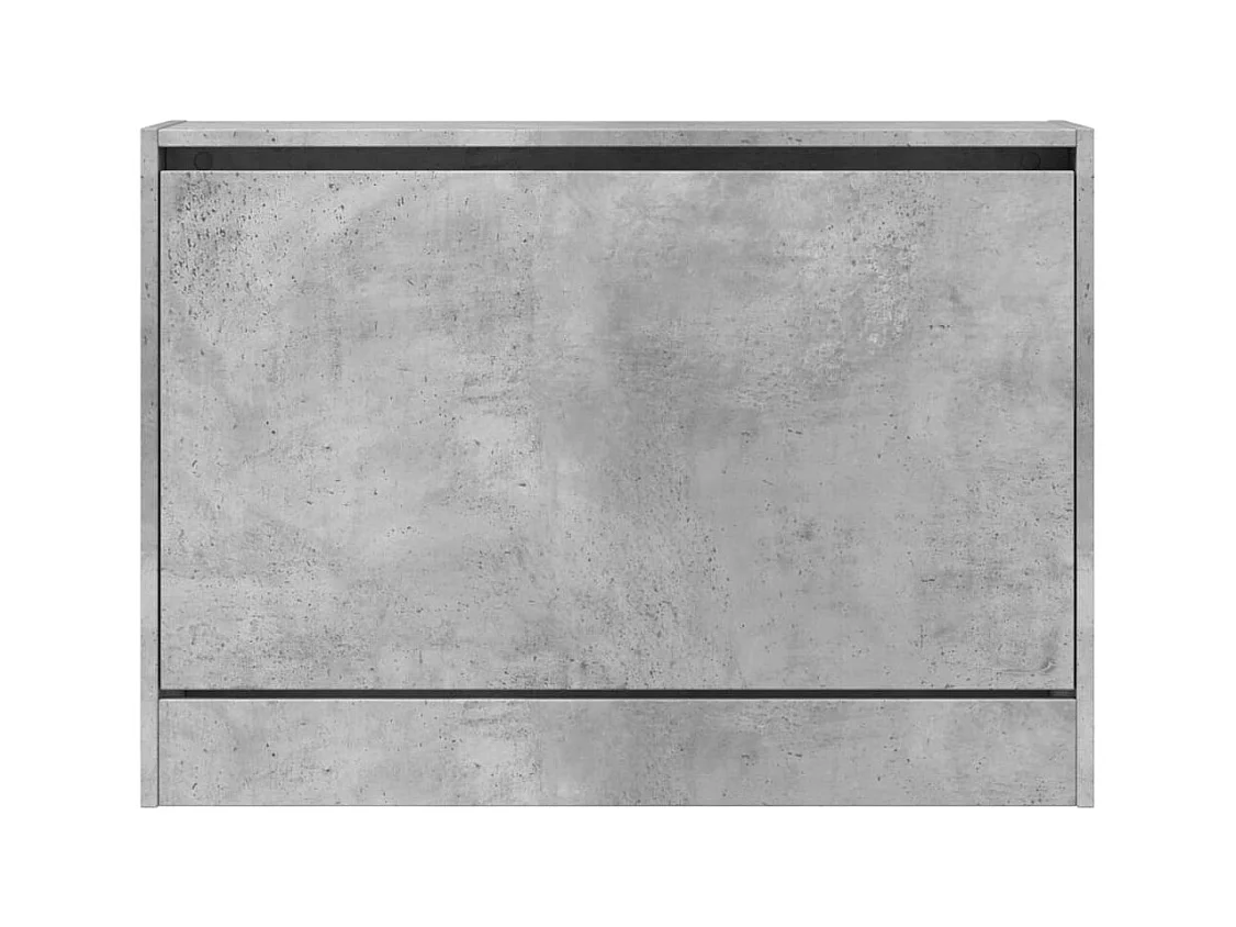 Armoire à chaussures gris béton 80x21x57 cm bois d'ingénierie