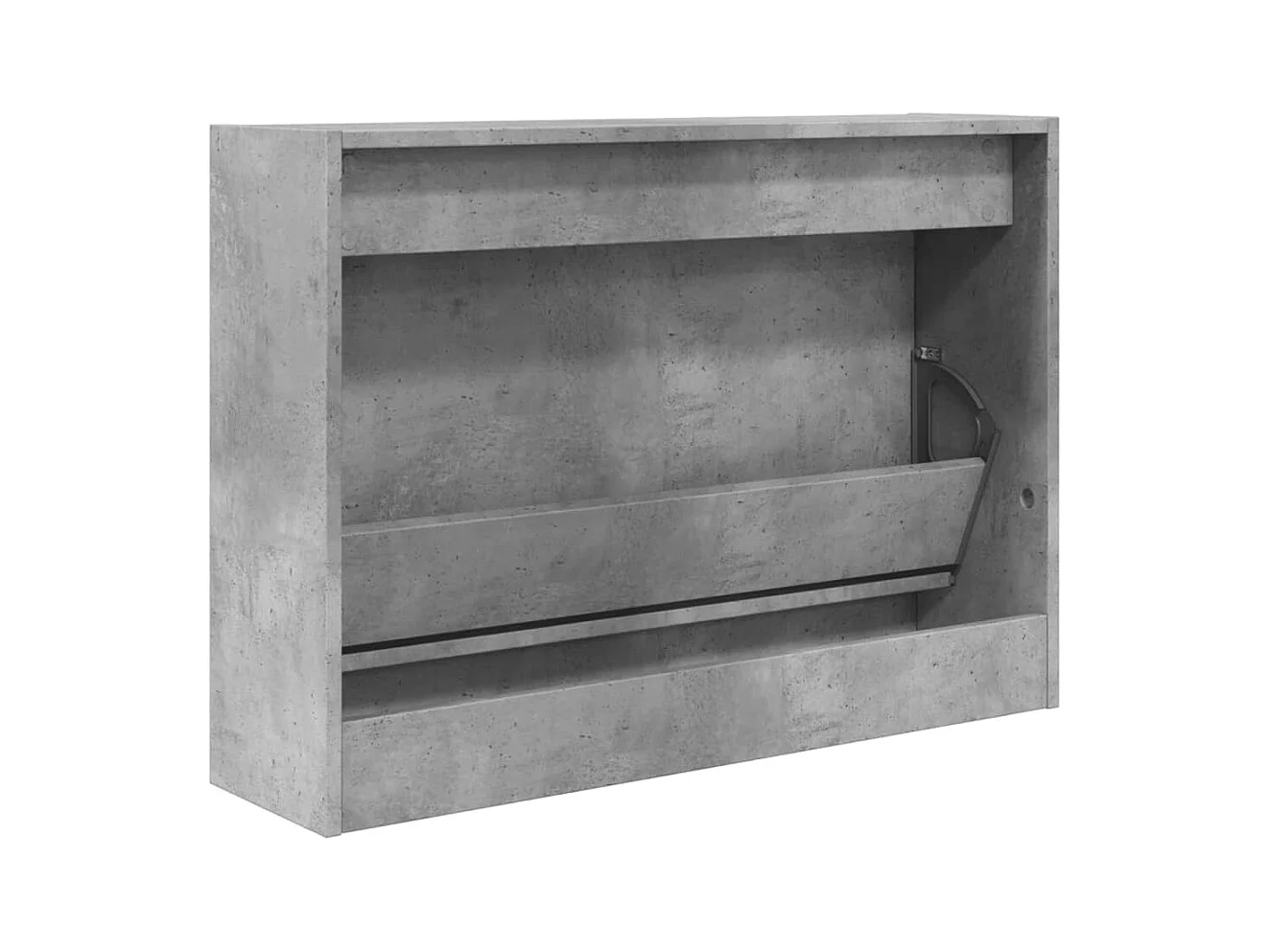 Armoire à chaussures gris béton 80x21x57 cm bois d'ingénierie
