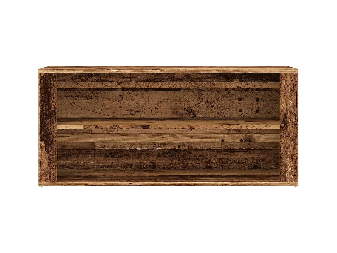 Banc à chaussures vieux bois 100x35x45 cm bois d'ingénierie