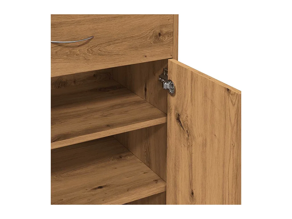 Armoire à chaussures chêne artisanal bois d'ingénierie