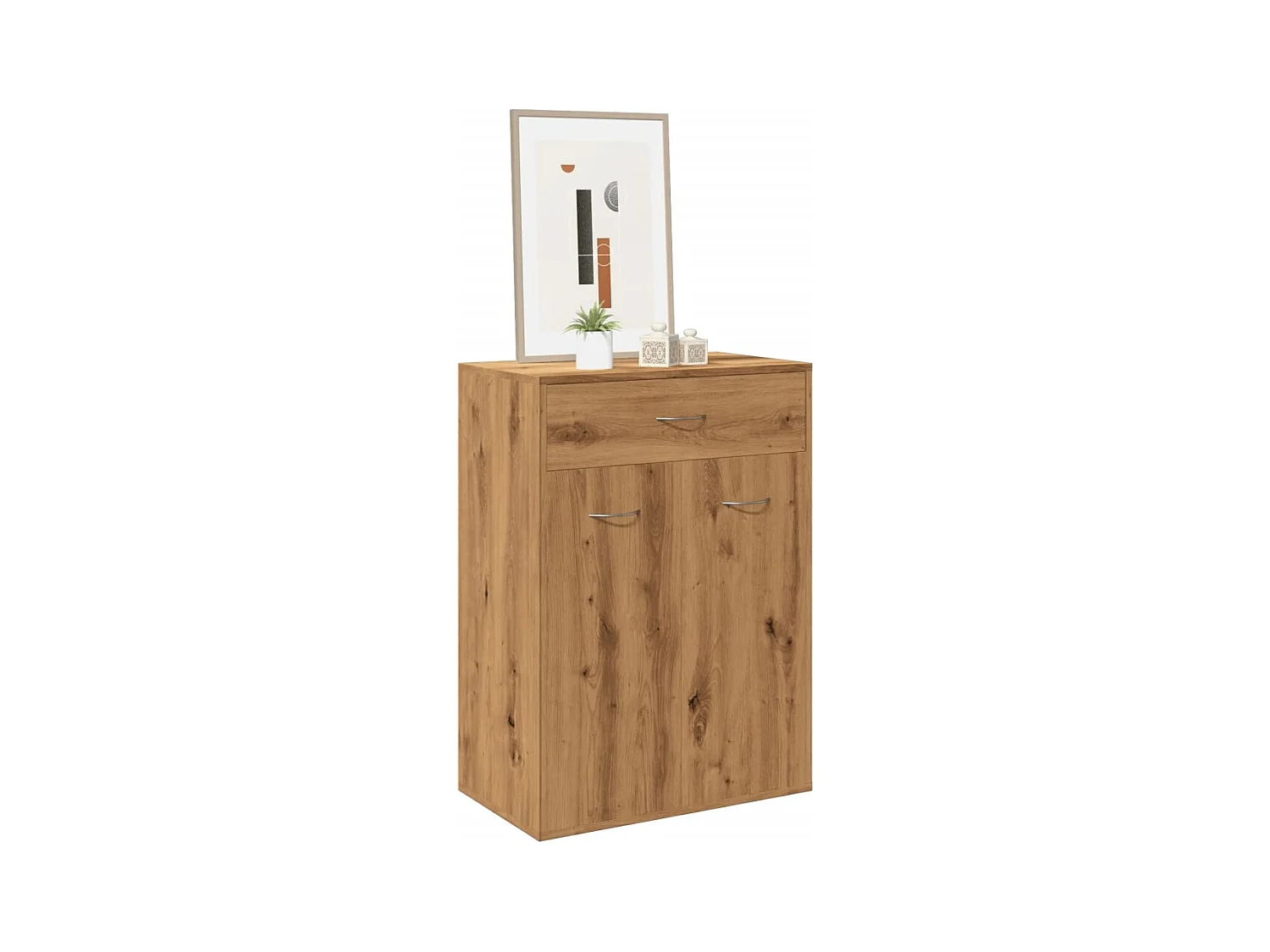 Armoire à chaussures chêne artisanal bois d'ingénierie
