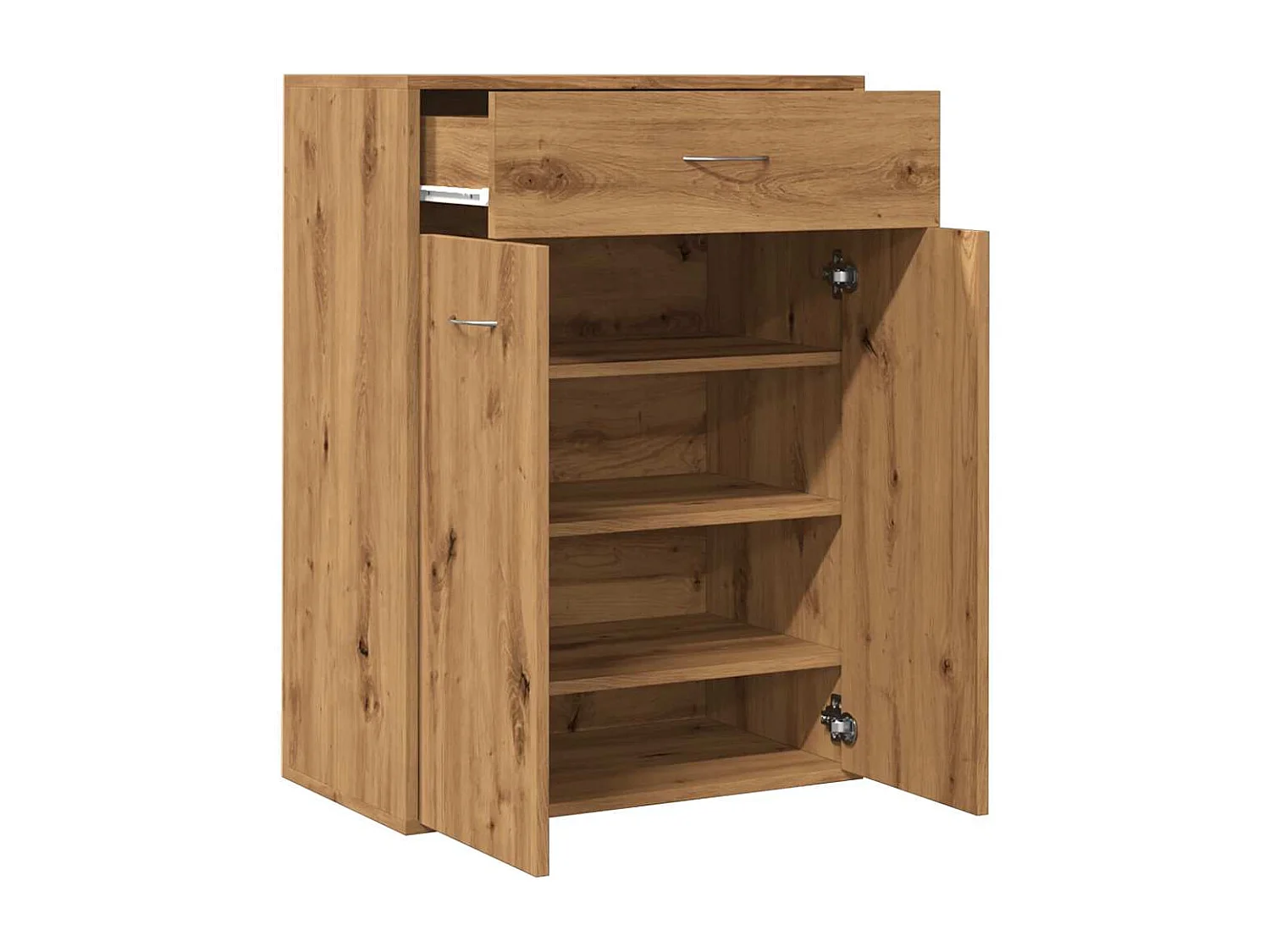 Armoire à chaussures chêne artisanal bois d'ingénierie