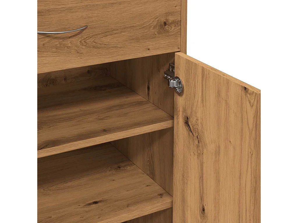 Armoire à chaussures chêne artisanal bois d'ingénierie