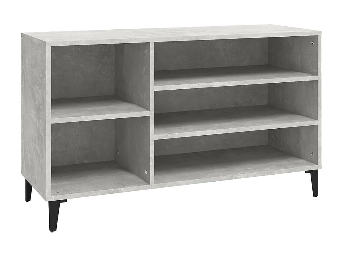 Armoire à chaussures Gris béton 102x36x60 cm Bois d'ingénierie